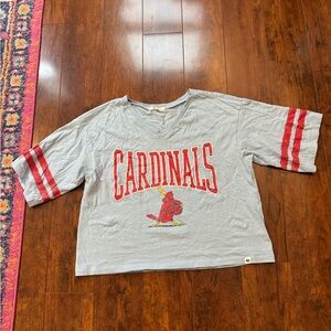 47 Red and Blue St Louis Cardinals Crop Top